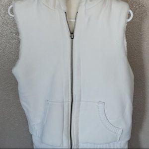 Super soft faux fur all white vest